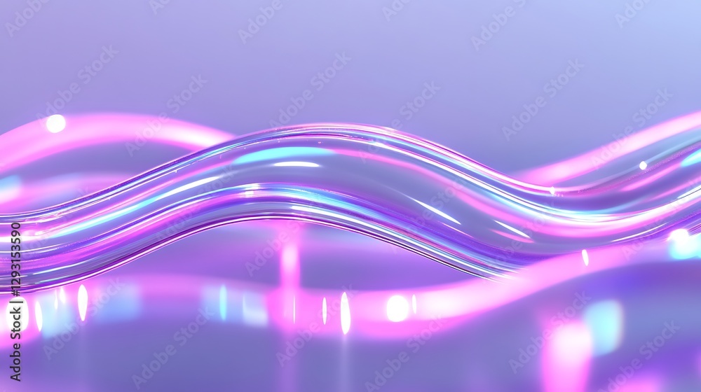 Poster abstract colorful waves of light creating a futuristic background design for digital art and technol