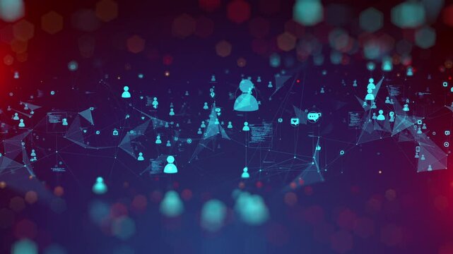 Digital Network Social Media Posts Followers Analytics Interaction