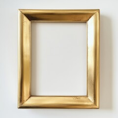 Fototapeta premium Gold picture frame on white background