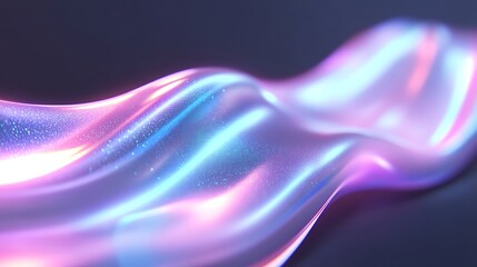 Obraz premium Abstract Flowing Light Waves in Soft Colors with Glowing Effect and Dreamy Vibe for Creative Projects