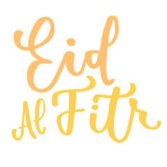 Fototapeta premium Eid Al fitr Lettering