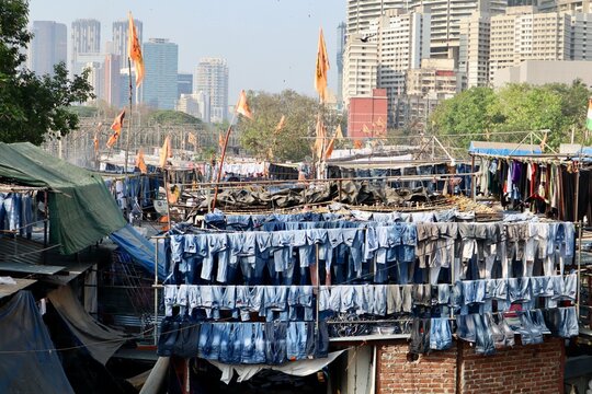 インド　ムンバイ　Dhobi Ghat 　洗濯場