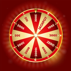 Golden wheel of fortune element design