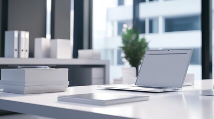 Executive departures in an elegant office with clean lines. Featuring career shift and leadership change