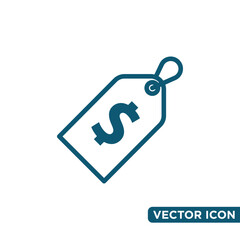 Simple Price Tag Icon Design Template 