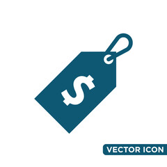 Simple Price Tag Icon Design Template 