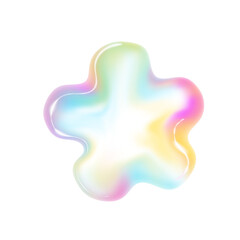 flowers shape soap bubble