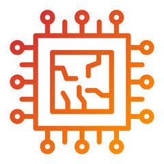 Vector Design Processor Icon Style