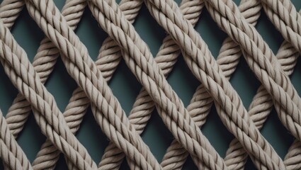Rope texture woven grid background for textile design and creative projects showcasing natural fiber patterns and intricate details.