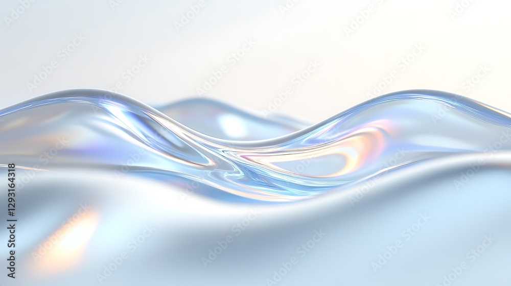 Poster abstract reflection of gentle waves with soft colors in a calm and serene environment for artistic u
