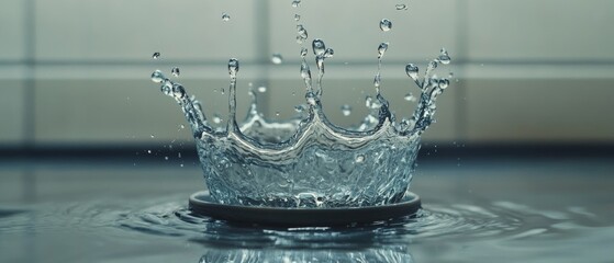 A splash of water is captured in a photo