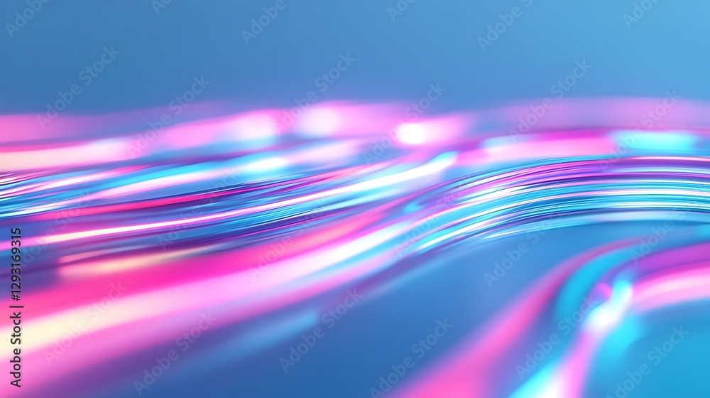 Poster abstract wavy pattern with vibrant colors and soft light for background or design purpose