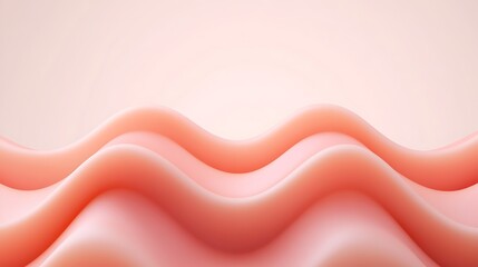 Abstract Wavy Shapes in Soft Pink Tones with Smooth Gradients for Creative Digital Designs