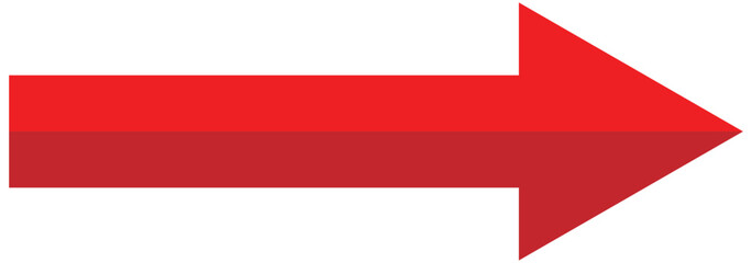 large forward or right pointing solid long arrow icon sketched as vector symbol . long 3d arrow icon.