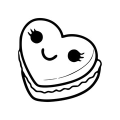 cartoon of heart shaped gift box