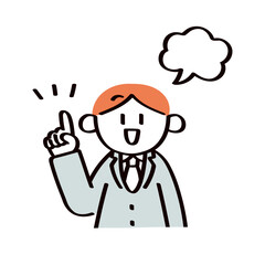 説明するビジネスマンのイラスト