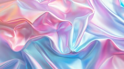 Iridescent neon hues blend with soft pastel gradients, evoking a futuristic, dreamlike ambiance.