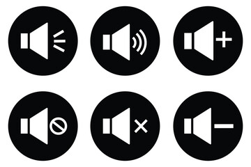Set of sound icons with different signal levels in a flat style.  Speaker icon set. Volume icon. vector eps 10. speaker icon set.