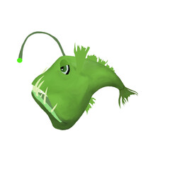 angler fish isolated on white