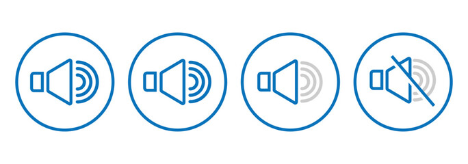 Speaker icon vector. Volume illustration sign. Loudspeaker symbol. ring and silent speaker icon set. eps 888.