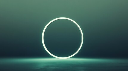 Glowing circle symbolizing unity and support, set against a soft gradient background, conveying harmony and connection.