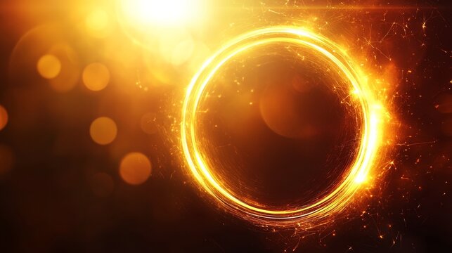 Glowing circle symbolizing unity and support, set against a soft gradient background, conveying harmony and connection.