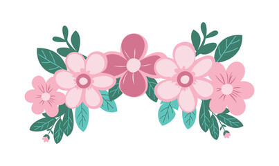 Beautiful Romantic Pink Floral Flower Crown Arrangements Decoration