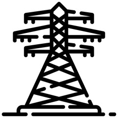 power pylon vector outline icon