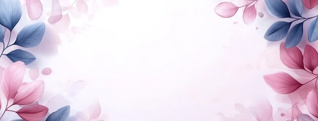 A continuous horizontal summer design with hand-drawn watercolor flowers. This beautiful natural floral print works well as a stock illustration, surface background, or wallpaper design