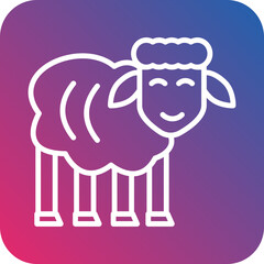 Sheep Vector Icon Style