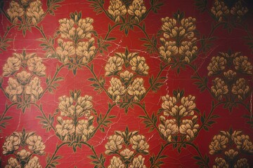 Design of red wallpaper texture as a background