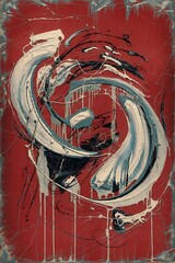 Abstract red background, vintage texture