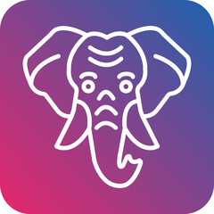Elephant Vector Icon Style