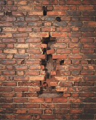 Background texture of old brick wall.
