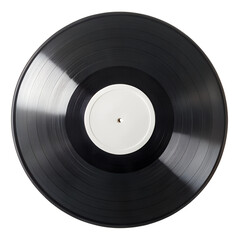 old vinyl record isolated on white