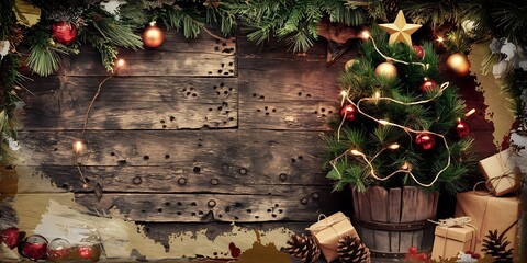 Grunge, abstract background for christmas illustrations