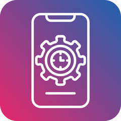 Automated Scheduling App Vector Icon Style