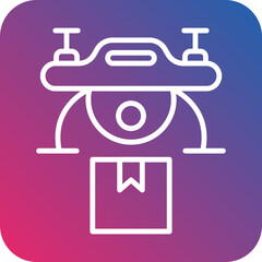 Drone Delivery Vector Icon Style