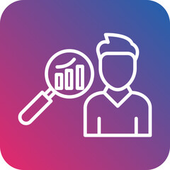 Employee Analytics Vector Icon Style