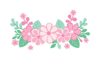 Beautiful Romantic Pink Floral Flower Crown Arrangements Decoration