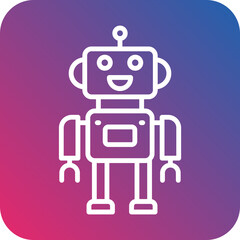 Robot Vector Icon Style