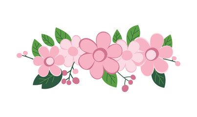 Beautiful Romantic Pink Floral Flower Crown Arrangements Decoration