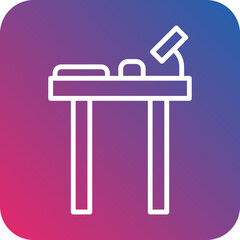Standing Desk Vector Icon Style