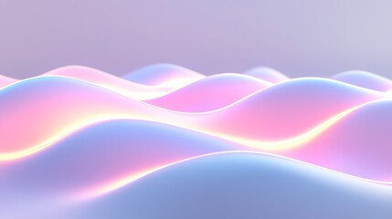 Fototapeta premium Ethereal Waves of Soft Gradient Light in Pastel Colors with Fluid Motion and Dreamlike Atmosphere