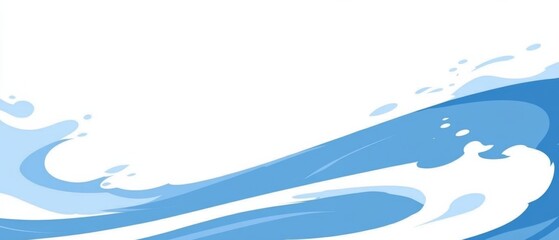 A blue wave with white foam on top