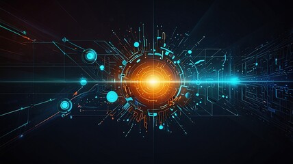 Obraz premium Creative inovative technology background