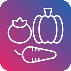 Vegetables Vector Icon Style