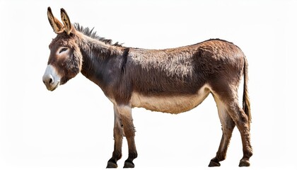 Isolated Donkey Against a Transparent Backdrop, Serene Mood Captured at Twilight on February th, Perfect for Digital Art, Home Decor, or Design Inspiration.