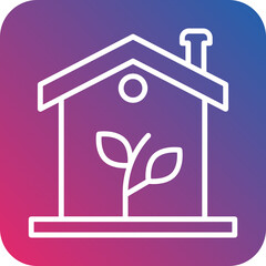 Greenhouse Vector Icon Style