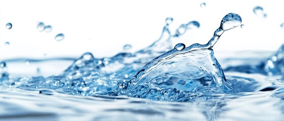 A splash of water with many droplets